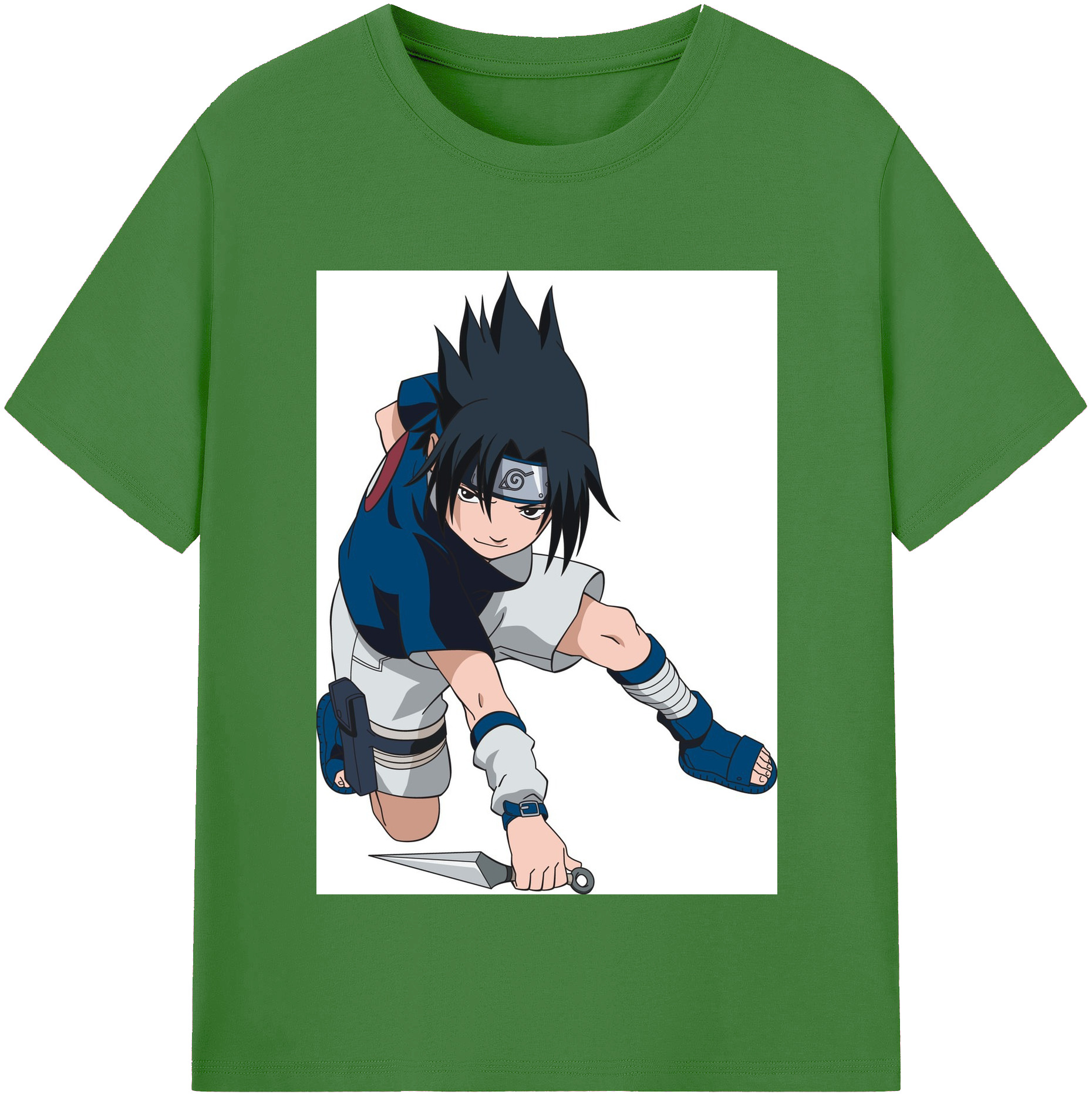 （画像用） NARUTO -ナルト- うちは サスケ Uchiha Sasuke レディースカジュアルプリントTシャツ（綿100％）
